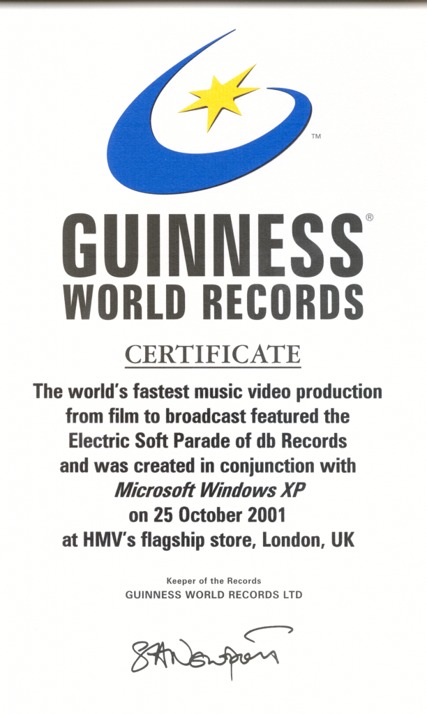 Cover Image for World's Fastest Music Video Production - Guinness World Record