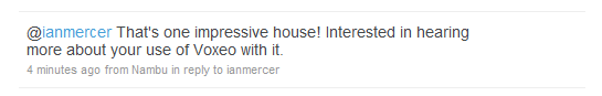 Twitter comment on home
automation